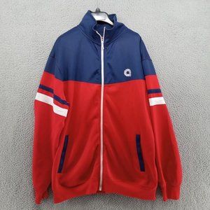 Akademiks Track Jacket Mens XL Red Blue Warmup Full Zip Y2K Color Block‎